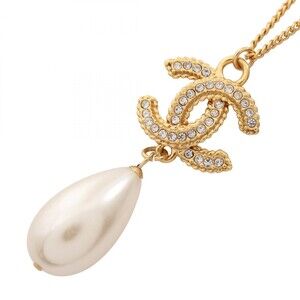 Chanel Coco Mark Necklace Gold Plated #309083C70B